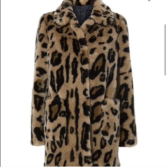 STAND Alexa Leopard Faux Fur Coat - Picture 3 of 5